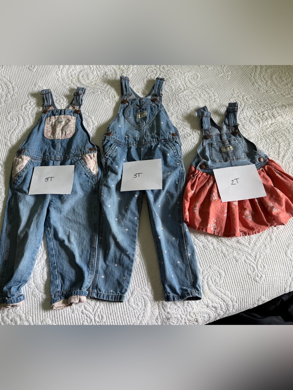 Oshkosh overalls toddler girls